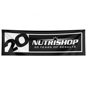 Nutrishop 20 years of results flag