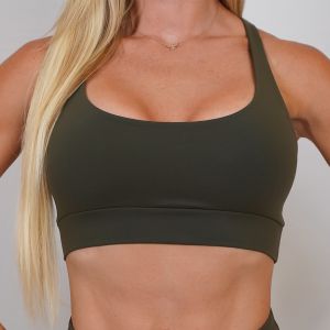 Strap Sports Bra (Olive)
