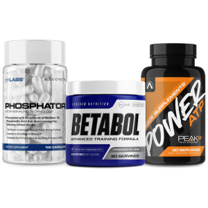 Strength & Lean Muscle Stack includes Phosphator , Power ATP , Betabol