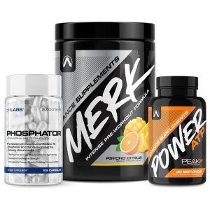 Ultimate Pre-Workout Stack includes Merk , Power ATP, Phosphator